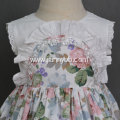 Summer vintage cotton print fabric baby girl dresses